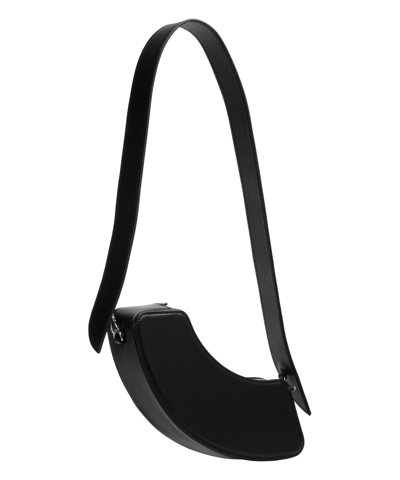 Shop Gcds Comma Medium Shoulder Bag In Black