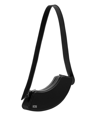 Shop Gcds Comma Medium Shoulder Bag In Black