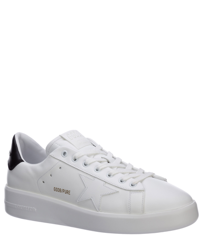 Golden Goose Mens Silver Com Pure Star Bio Logo-print Faux-leather Low-top Trainers In White