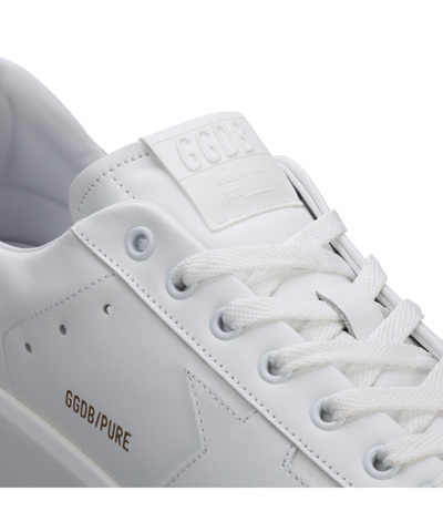 Golden Goose Mens Silver Com Pure Star Bio Logo-print Faux-leather Low-top Trainers In White