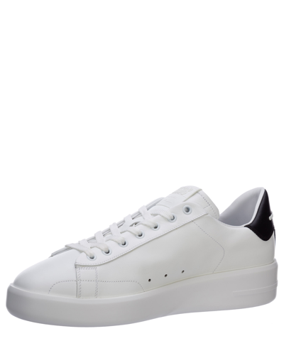 Golden Goose Mens Silver Com Pure Star Bio Logo-print Faux-leather Low-top Trainers In White