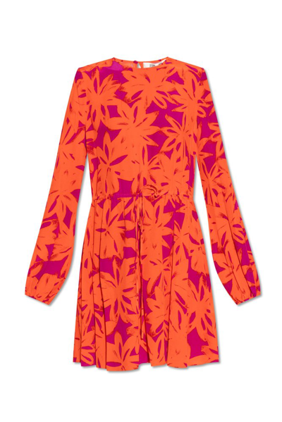 Shop Diane Von Furstenberg Sydney Mini Dress In Orange