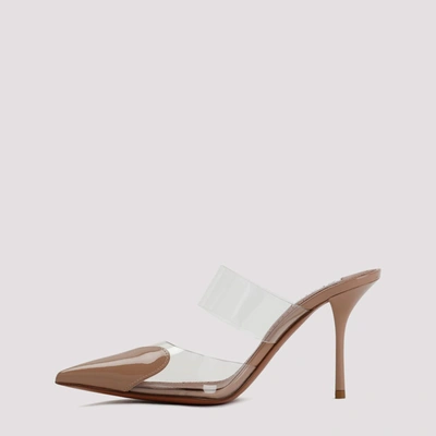 Shop Alaïa Alaia  Coeur Mules Shoes In Nude &amp; Neutrals