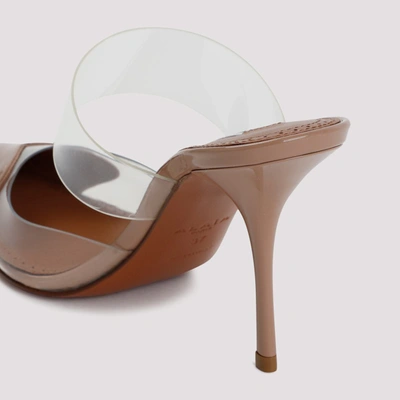 Shop Alaïa Alaia  Coeur Mules Shoes In Nude &amp; Neutrals
