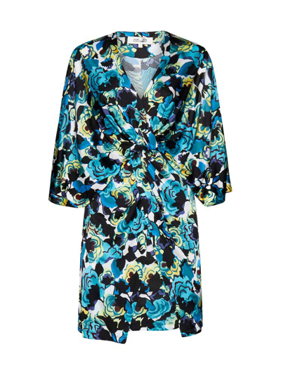 Shop Diane Von Furstenberg Cinched Waist Emmaline Dress In Multi