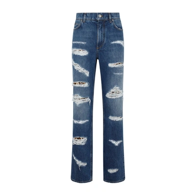 Shop Dolce & Gabbana Cotton Jeans In Blue
