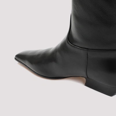 Shop Khaite Marfa Classic Flat Knee High Boot Shoes In Black