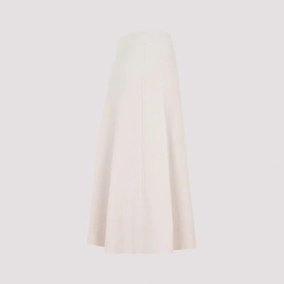 Shop Lanvin Midi Flare Skirt In Nude &amp; Neutrals