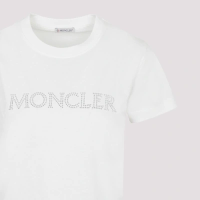 Shop Moncler Cotton T-shirt Tshirt In White