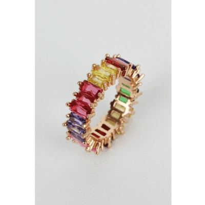 Shop My Doris Gold Rainbow Glass Band Ring