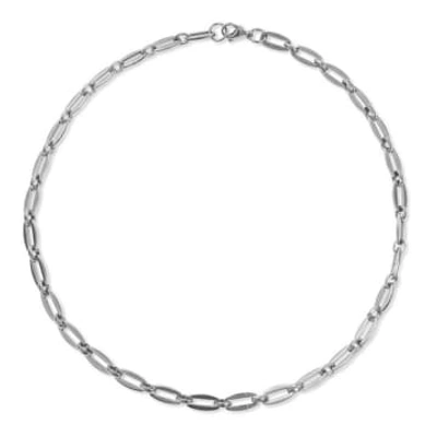 Shop A Weathered Penny Silver Link Necklace In Metallic