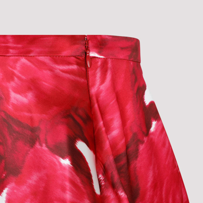 Shop Valentino Roses Skirt In Red