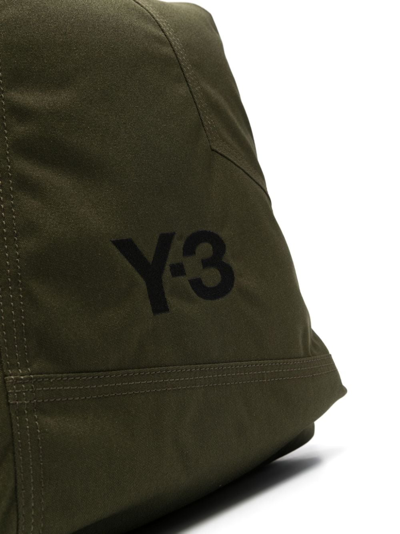 Shop Y-3 Zip-pocket Tote Bag In Green