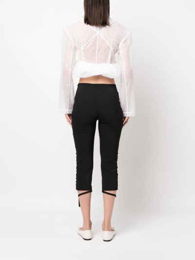 Shop Jacquemus La Veste Dentelle Cropped Jacket In White