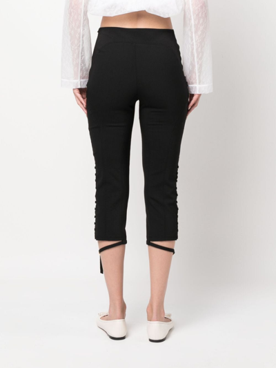 Shop Jacquemus Le Pantalon Caraco Cropped Trousers In Black