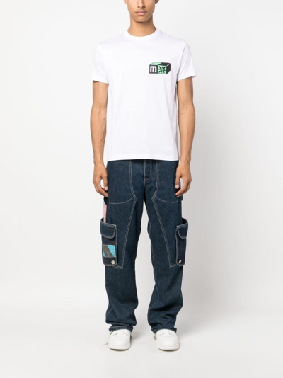 Modes Garments Graphic-print Cotton T-shirt In White