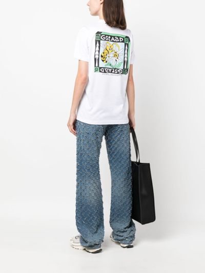 Modes Garments Graphic-print Cotton T-shirt In White