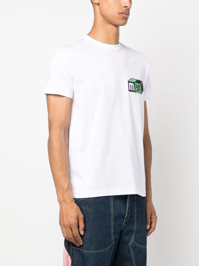 Modes Garments Graphic-print Cotton T-shirt In White