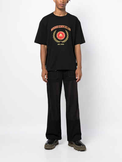 Shop Moose Knuckles Logo-print Cotton T-shirt In Black