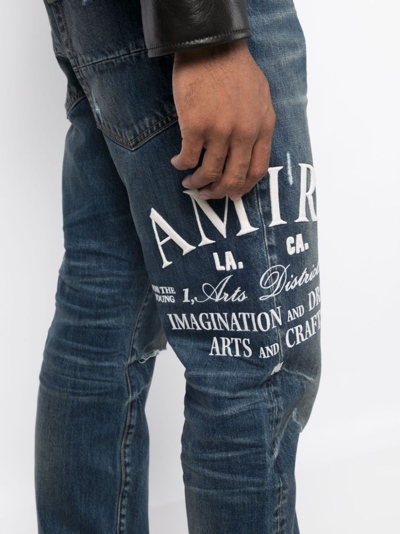 Shop Amiri Arts District Straight-leg Jeans In Blue