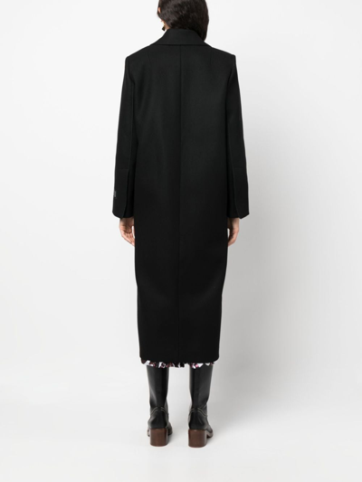 Patou Single-breasted Wool-blend Coat In Black