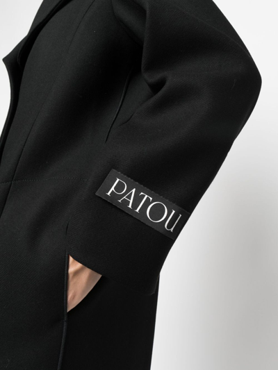 Shop Patou Single-breasted Wool-blend Coat In Black