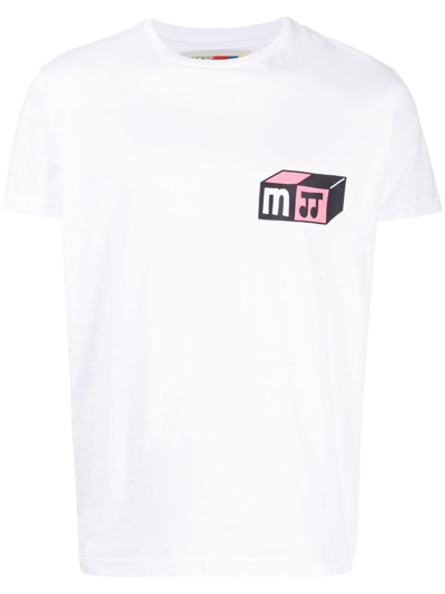 Shop Modes Garments Logo-print Cotton T-shirt In White