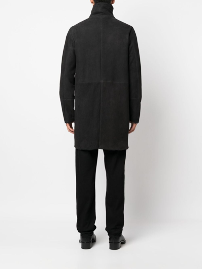 Shop Giorgio Brato Zip-up Sheepskin Jacket In Black