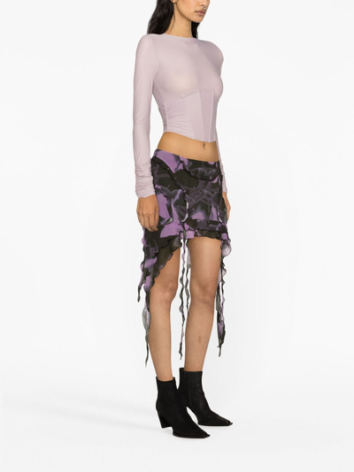 Shop Misbhv Pandora Corset Top In Purple