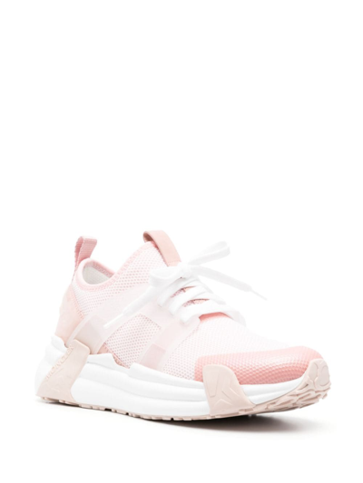 Moncler Lunarove Panelled Sneakers In Neutrals