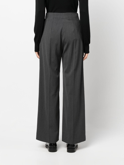 Shop Patou Iconic Straight-leg Trousers In Grey