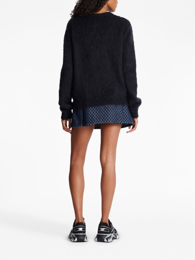 Balmain Black Mohair Sweatshirt In Black