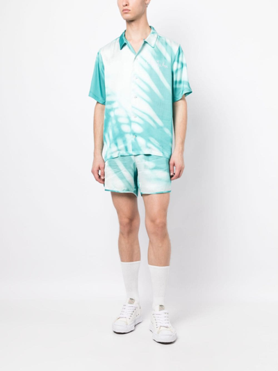 Blue Sky Inn Abstract-print Short-sleeve Shirt In Blue