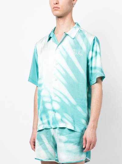 Blue Sky Inn Abstract-print Short-sleeve Shirt In Blue