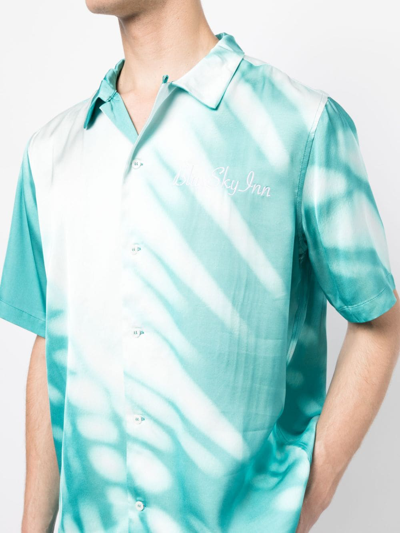 Blue Sky Inn Abstract-print Short-sleeve Shirt In Blue
