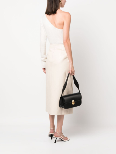Neous Polished-finish Shoulder Bag In Black