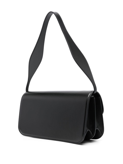 Neous Polished-finish Shoulder Bag In Black