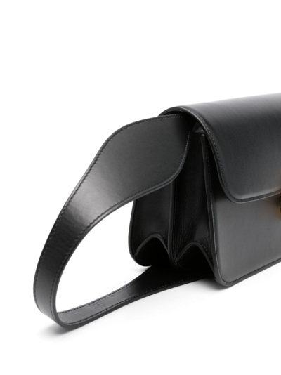 Neous Polished-finish Shoulder Bag In Black