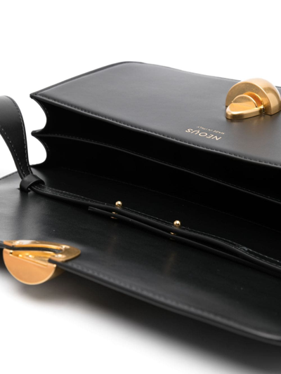 Neous Polished-finish Shoulder Bag In Black
