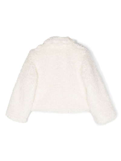 Stella Mccartney Faux-fur Jacket In Neutrals
