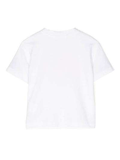 Shop Palm Angels Logo-print Cotton T-shirt In White