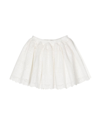 Shop Marlo Alegra Broderie-anglaise Skirt In White