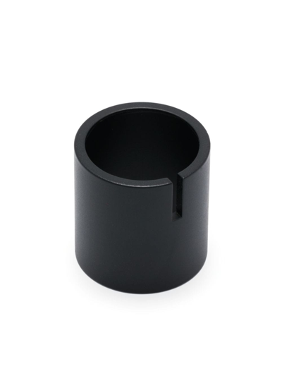 Shop Rick Owens Flat-band Tonal Ring In Black