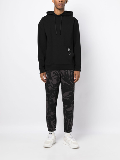 Shop Aape By A Bathing Ape Graphic-print Tapered Trousers In Black