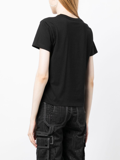 Shop We11 Done Graphic-print Cotton T-shirt In Black