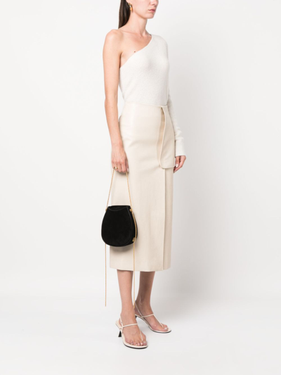 Neous Corvus 0.1 Suede Shoulder Bag In Black