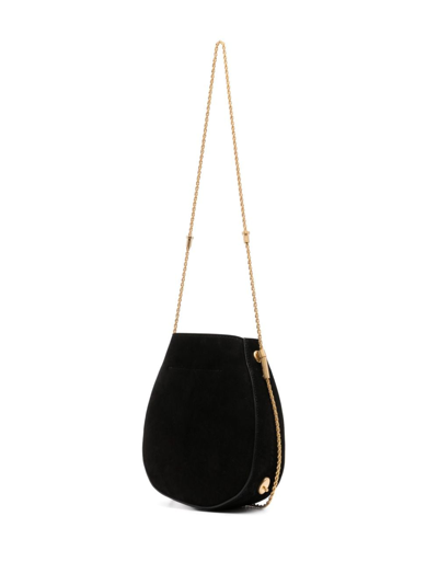 Neous Corvus 0.1 Suede Shoulder Bag In Black