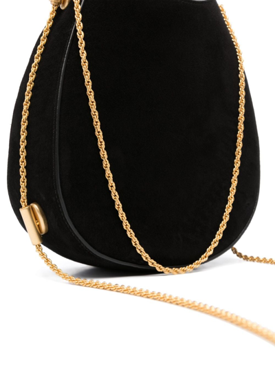 Neous Corvus 0.1 Suede Shoulder Bag In Black