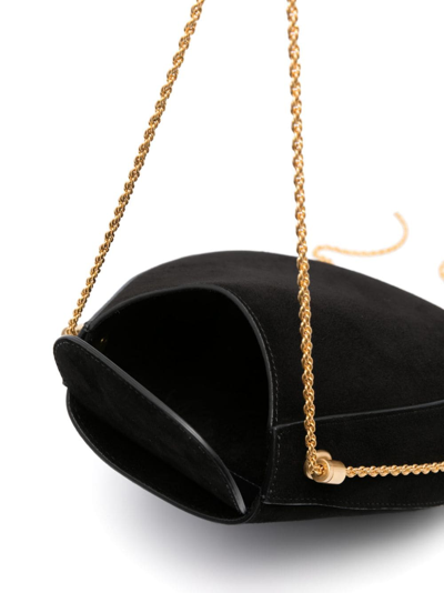 Neous Corvus 0.1 Suede Shoulder Bag In Black