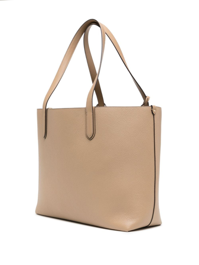 Michael Kors Eliza Extra-large Pebbled Leather Reversible Tote Bag In Brown